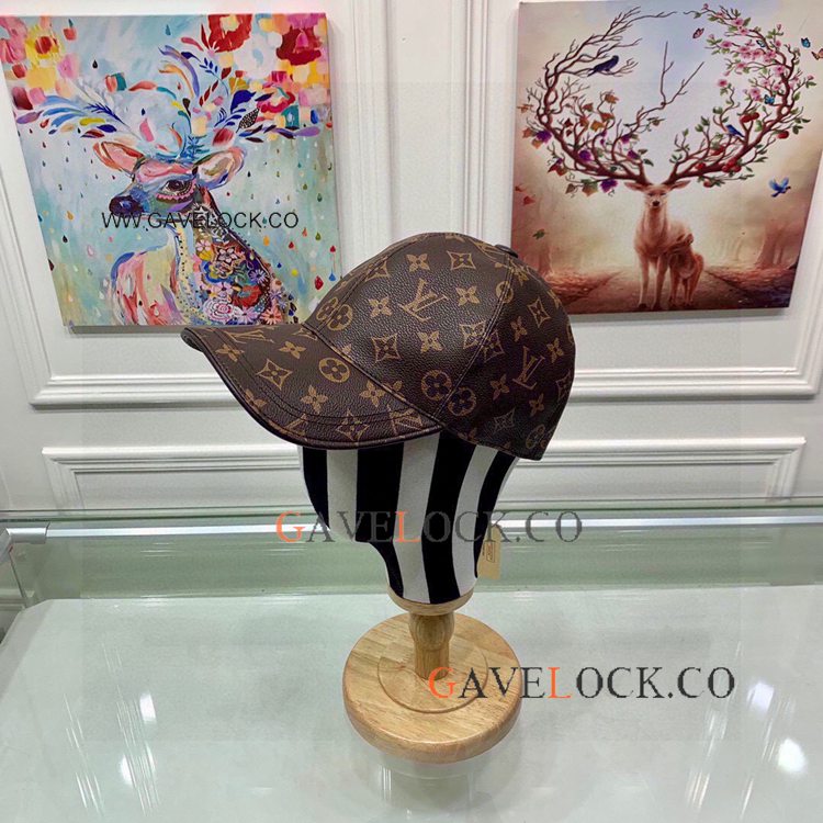 European And American Hot L Letter PU Hat Leather Baseball Cap Peaked Cap